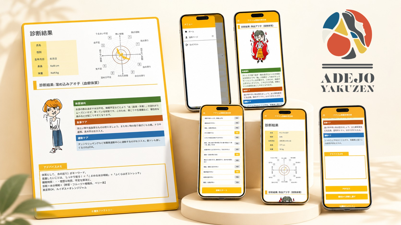 艶女ファクトリー様 / 体質診断コンテンツ
